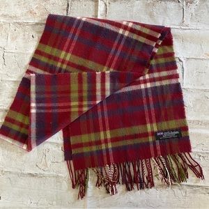 Red and Green Cashmere Scarf